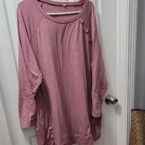 Women's Mauve Button-Detail Top